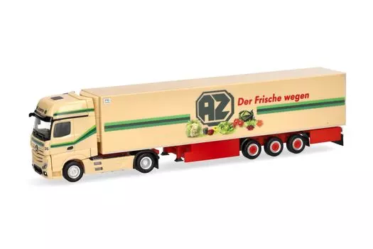herpa Actros L 18 Gigaspace AZ Kempen рефрижераторный тягач Миниатюрный масштаб Коллекционный Сделано в Германии Пластиковый Mercedes-Benz 187