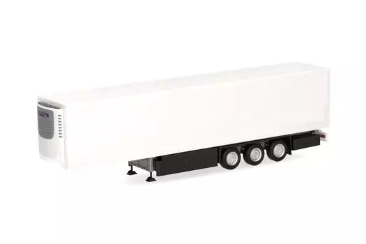 Herpa Schmitz E Trailer Truck Model Refrigerated Box 3 Миниатюрный масштаб Сделано в белом прицепе, оси, 187, коллекционный, Германия, пластик, цветной