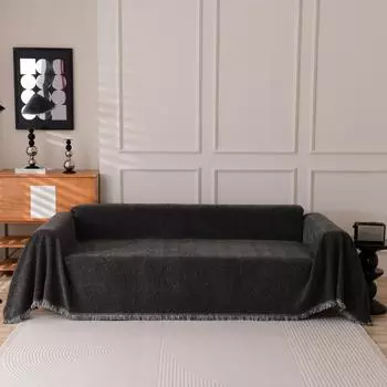 Полотенце для дивана Herribone Jacquard из шенилла с кисточками Чехол для дивана Покрывало Чехол для дивана Универсальный для гостиной Все сезоны 180X130