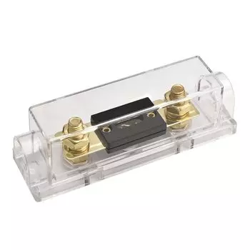 Heschen Car 120A ANL Fuse Holder with ANL Fuse for Automotive Motorcycle Audio Subwoofer Supplies Gold Color 1 Piece (Hudson Electric)