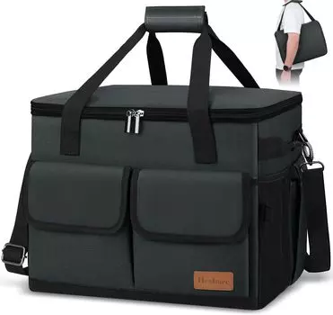 Heshare Кулер 40 л Большой вместимости с самым сильным холодом Складной и Мягкий Теплый и Холодный Идеально подходит для спорта Клуб «Цветение сакуры» Катастрофа и Темно-бирюзовый