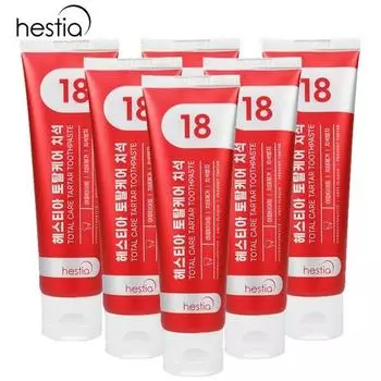 [Hestia] Зубная паста Total Care 120г (оригинальный/белый/тартар) отбеливание зубов, без фтора, для всей семьи, зубной камень 120 г, 6 шт.