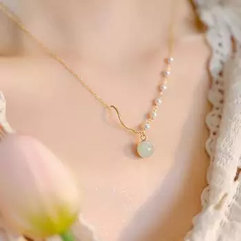 Hetian нефритовое жемчужное ожерелье женское светлое роскошное дизайнерское ожерелье на ключице последняя модель 2023 года