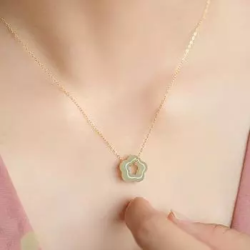 Hetian нефритовый кулон с цветком сливы, ожерелье, натуральный винтажный изысканный колье, роскошная цепочка на ключицы, модный темперамент
