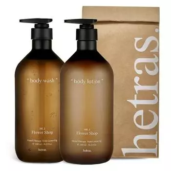 hetras Hotel Therapy большой емкости гель для душа 1013 мл + лосьон для тела 1013 мл Подарочный набор Flower Shop, 1 набор