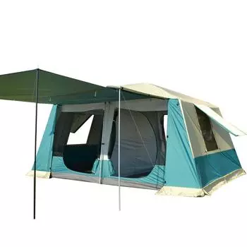 HEWFLIT Hewflit Двухкомнатная палатка для 812 человек, гостиная, семейная палатка, 300 см x 400 см x 215 см, 2 комнаты, защита от насекомых, дышащая, водонепроницаемая, устойчивая к давлению