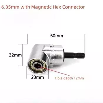 Hex Bit 105 Degree Angle Screwdriver Socket Holder Adapter Adjustable Bits Drill Angle Screwdriver Batch Head No a Set