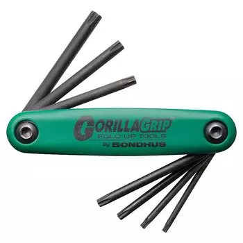 Hex Wrench Knife Type Tool Gorilla Black Dyeing Set of 7 []BONDHUS Grip® (TR7, TR8, TR9, TR10, TR15, TR20, TR25) TR-TF7S No.12636