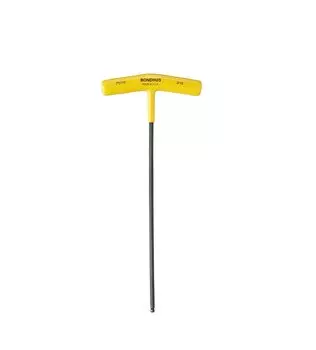 Hex Wrench with screw grip inch 262mm Shaft 245mm Handle Black dyed []BONDHUS Prohold® (T-handle function) 7/32 [Total length length length 105mm]