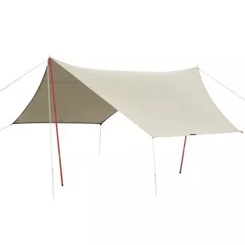 Hexa Tarp M Размер 440 x 470 см Алюминиевый шест Диаметр 32 мм x 2 Сумка для хранения шеста Сумка для переноски Веревочный колышек Алюминиевый гибкий кронштейн в комплекте Для 4-6 человек