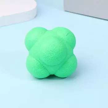 Hexagon Reaction Ball Agility Training Ball For Basketball Football Kids Adult Coordination Reflex Sports Fitness Training Ball зелёный