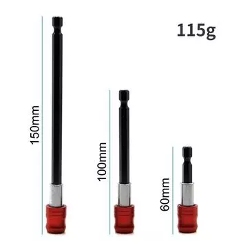 Hexagonal Handle Red Three Piece Set Quick Release Self-locking Extension Rod 60/100/150mm Screwdriver Head Extension Rod