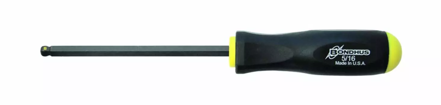 Hexagonal screwdriver gripping function inch 263mm Shaft 143mm Grip Black dyed []BONDHUS Prohold® (screw screwdriver) 5/16 [Total length length