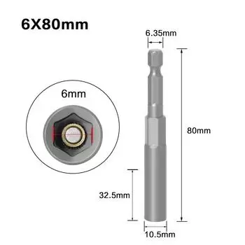 Hexagonal Shank Deepening Sleeve Pneumatic Deepening Sleeve Inner Hexagonal Wind Head Nut Quick Sleeve Tool