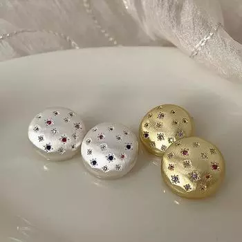 Серьги-гвоздики из матового металла с цветным цирконием Hexagram, женские дизайнерские серьги Sense High-End Exquisite Fashion, универсальные серьги