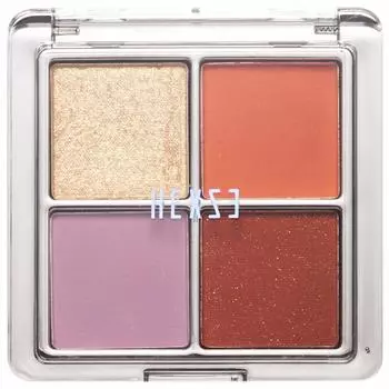 Палитра теней для век HEXZE, 4 цвета, высокая стойкость цвета (К20)