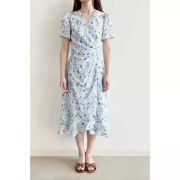 Heydress Oil Painting Summer Elegant Floral Dress Foil Long L