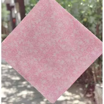 Heyin Thin and Soft Skin-Friendly Small Scarf Cotton Handkerchief Pink