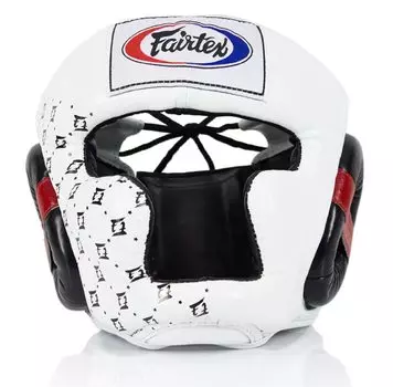 HG10 Fairtex Headgear Headguard Super Sparring HG13 Diagonal Vision для муай-кикбоксинга (Большой, Белый) - HG3, HG10, Тайский, Бокс,