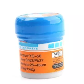 (ХГ-500) 42 г Sn63/Pb37 25-45 мкм Механическая паяльная паста для ремонта 3.8cm by 3.2cm by 3.2cm