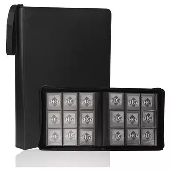 HG CHASING TRIBE Файл для карточек с верхним держателем для торговых карт, альбом для торговых карт, водонепроницаемая ПУ поверхность и клипса, 9 карманов, 252 листа, верхняя загрузка, горизонтальный чёрный