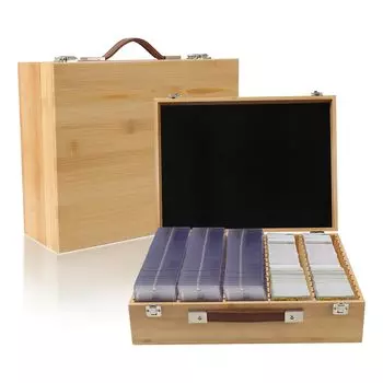 HG CHASING TRIBE Кейс для колоды Большой вместимости Вмещает более 4500 карт Изготовлен из натурального бамбукового дерева Новейший магнитный кейс для хранения загрузчиков Хранение торговых карт