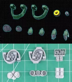 HG Dilanza Special MS Detail Up Parts for Modification Made by 3D Printer PLA 1/144 (General Machine/Lauda Machine) [Product]