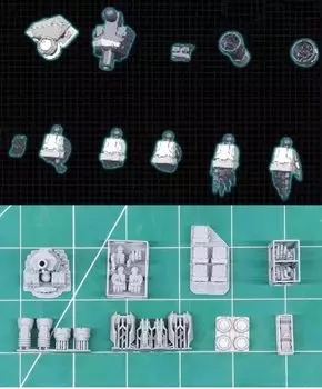 HG Gundam Lubris модификация MS детализация детали 3D принтер PLA продукт 1/144 [продукт] серый