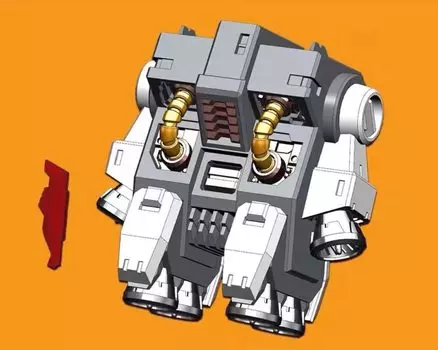 HG MG MS Высокомобильный Тип Gelgoog Детали Изготовлены На 3D Принтере Рюкзак Типа PLA для (А 1/100) [Элемент] серый