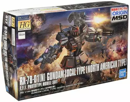 HG Мобильный костюм Гандам ORIGIN MSD Местный тип Гандам Американская война Масштабная пластиковая модель (Северная спецификация) 1/144 с цветовой кодировкой