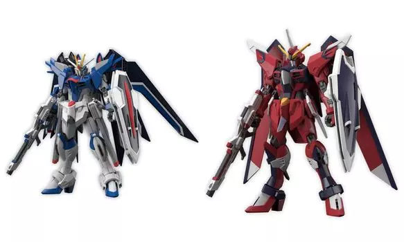 HG Mobile Suit Gundam SEED FREEDOM Rising Freedom Gundam Immortal Justice 2 piece set scale plastic model 1/144 color-coded