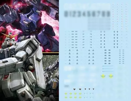 HG RG EG Robot MS Yukisha Detail Up Water Transfer Decal HG Ground Combat Gym Blue Destiny Fluorescent!! 1/144 (для 1/144 + HG-13) [Элемент]
