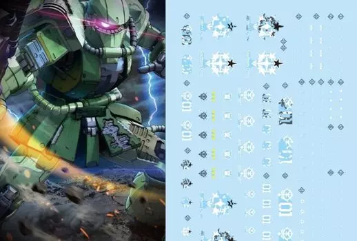HG RG EG Robot MS Yukisha Detail Up Water Transfer Decal Zaku Island Fluorescence!! 1/144 (HG 1/144 Доана (Версия Кукурруса Доана) HG-49) [Элемент]