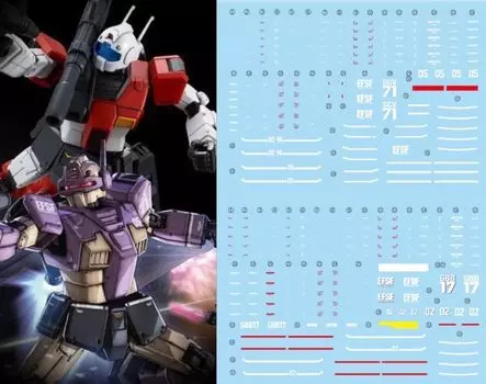 HG RG EG Robot MS Yukisha Detail Up Water Transfer Decal HG Jim Cannon Lightliner Fluorescence!! 1/144 (для 1/144 + HG-19) [Элемент]