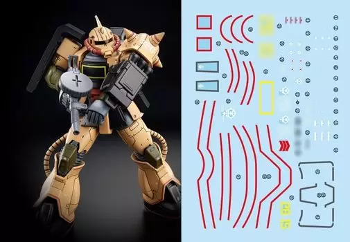 HG RG EG Robot MS Yukisha Detail Up Water Transfer Decal HG Zaku Desert Type Fluorescence!! 1/144 (для 1/144 HG-31) [Элемент]
