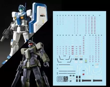 HG RG EG Robot MS Yukisha Detail Up Water Transfer Decal HG GM Guard Custom GM Sniper Custom Fluorescence!! 1/144 (для 1/44 и HG-11) [Элемент]