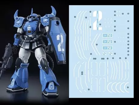 HG RG EG Robot MS Yukisha Detail Up Water Transfer Decal HG Prototype Gouf Demonstrator Blue Color Fluorescens!! 1/144 (для 1/144 (Мобильная версия)