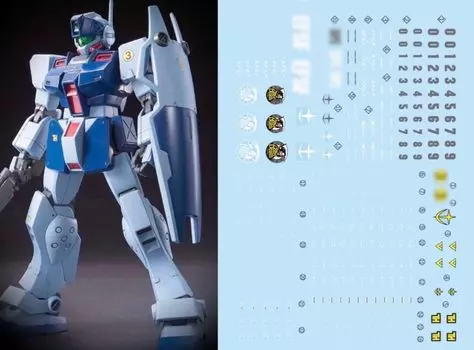 HG RG EG Robot MS Yukisha Detail Up Water Transfer Decal HG Jim Sniper II Fluorescent!! 1/144 (для 1/144 RGM-79SP HG-55) [Элемент]