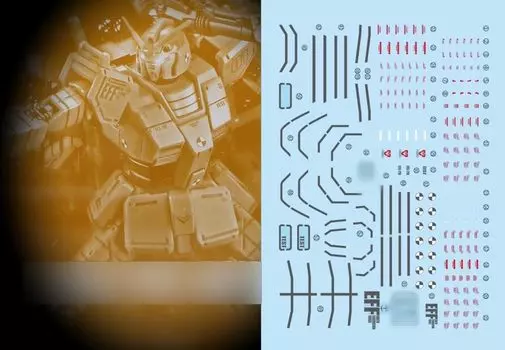 HG RG EG Robot MS Yukisha Detail Up Water Transfer Decal HG Local Type Gundam Out Fluorescence!! 1/144 (для 1/144 (Цвет рулона) HG-15) [Элемент]