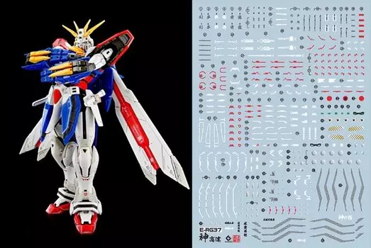 HG RG MG PG RE HiRM Robot MS Detail Up Water Transfer Decal RG God Fluorescent!! (для 1/144 Гандам) [Элемент]
