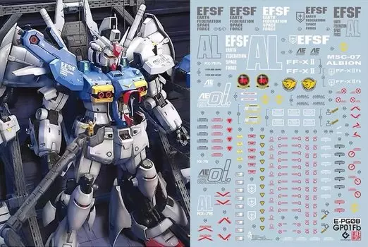 HG RG MG PG RE HiRM Robot MS Водопереносная наклейка для улучшения детализации Gundam Prototype Unit 1 Флуоресценция!! (PG 1/60 RX-78GP01 /Fb