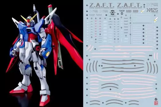 HG RG MG PG RE HiRM Robot MS Water transfer decal for detail up MG Destiny Fluorescent!! (for 1/100 Gundam) [item]