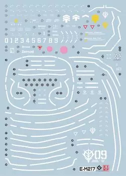 HG RG MG PG RE HiRM Robot MS Детализированная водопереносная наклейка MG Флуоресцентная!! (для 1/100 Дом) [элемент]