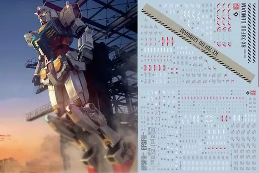 HG RG MG PG RE HiRM Robot MS Detail Up Водопереносная наклейка Флуоресцентная!! (для 1/48 RX-78F00 Гандам) [Элемент]
