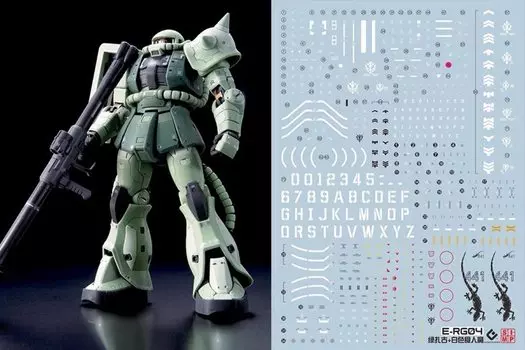 HG RG MG PG RE HiRM Robot MS Водопереносная наклейка для улучшения детализации Zaku Fluorescent!! (РГ 1/144 МС-06Ф серийный II) [Элемент]