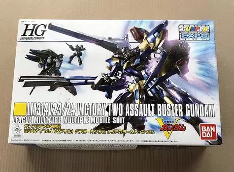 HGUC 1144 V2 Assault Buster Gundam, прозрачная цветная и покрытая металлом версия. Пластиковая модель (Gunpla EXPO World Tour Япония 2015 Ограниченный)
