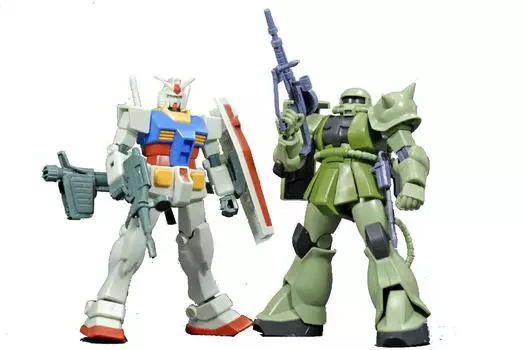 HGUC Gunpla Starter Set Gundam Mass Production Zaku Suit RX-78-2/MS-06 vs. (Mobile Gundam)