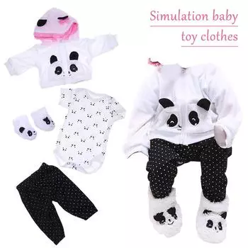 HGYCPP Игрушечная одежда для 17-18 дюймовой куклы-девочки-панды 4 шт. наряд одежда соответствующие аксессуары H3T8 panda-1set