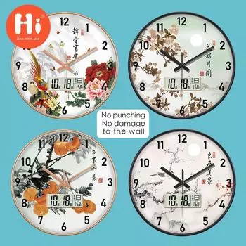 Hi 12-дюймовые светодиодные настенные часы, пластиковые часы, домашний декор, бесшумные настенные часы для гостиной, спальни, дизайн современного искусства