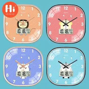 Hi 12-дюймовые светодиодные настенные часы, пластиковые часы, домашний декор, бесшумные настенные часы для гостиной, спальни, дизайн современного искусства